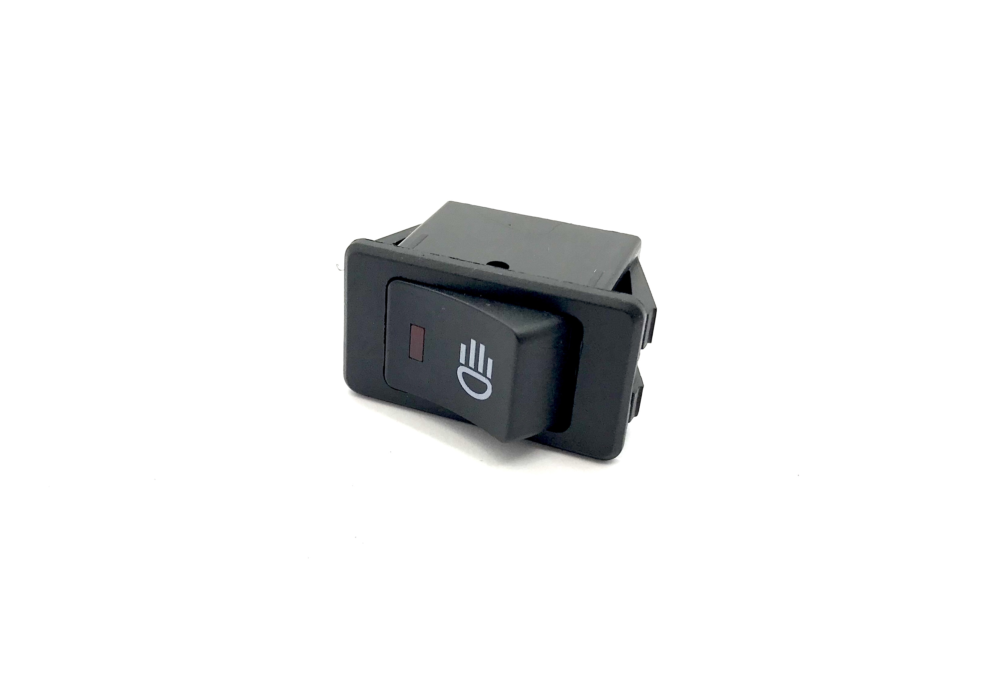 Переключатель тумблер 12V 35A (4c) ON-OFF черный с красной подсветкой